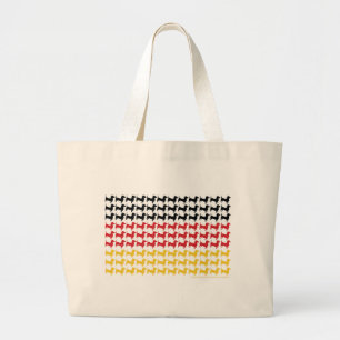 DOXIE-GERMAN-FLAG LARGE TOTE BAG