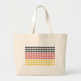 DOXIE-GERMAN-FLAG LARGE TOTE BAG