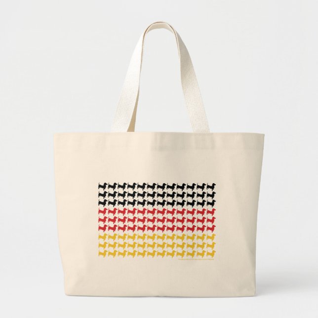 DOXIE-GERMAN-FLAG LARGE TOTE BAG (Front)