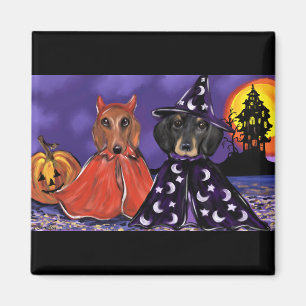 Doxie Halloween Magnet