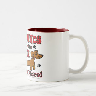 DOXIE-HAPPY Two-Tone COFFEE MUG
