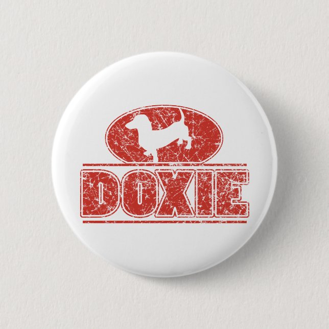 DOXIE-in-Circle-Distressed 6 Cm Round Badge (Front)