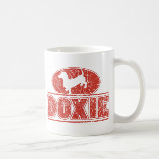 DOXIE-in-Circle-Distressed Coffee Mug