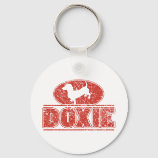 DOXIE-in-Circle-Distressed Key Ring