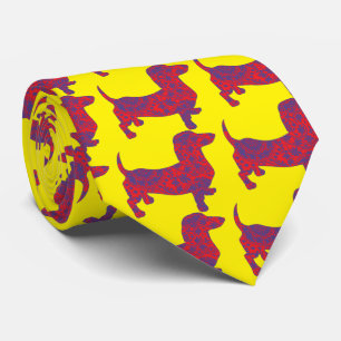 Doxie in Reniassance-Pattern Tie