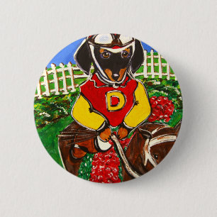 DOXIE JOCKEY 6 CM ROUND BADGE