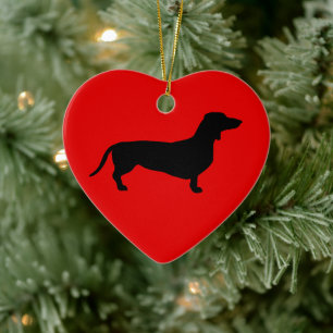 Doxie Love Ceramic Tree Decoration