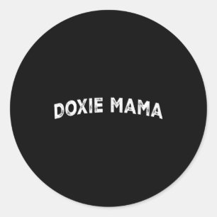 Doxie Mama Classic Round Sticker