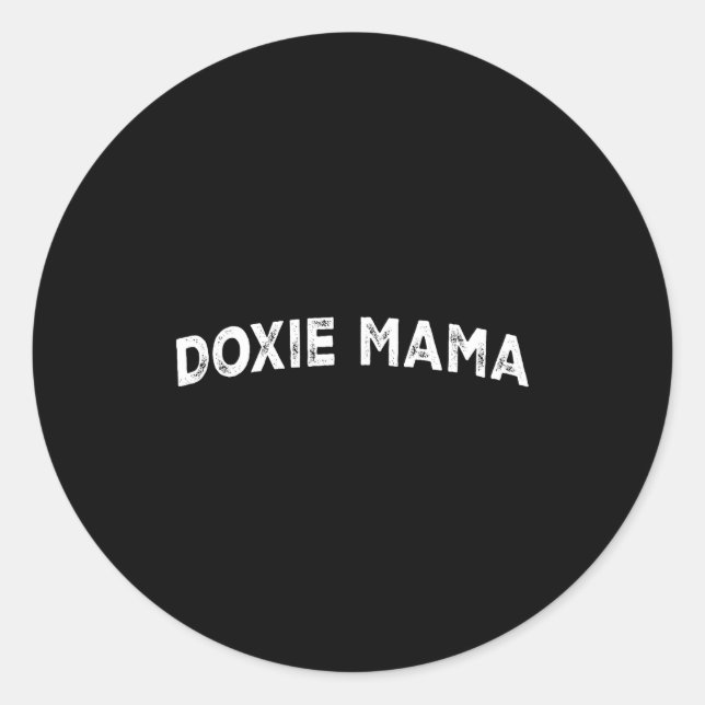 Doxie Mama  Classic Round Sticker (Front)