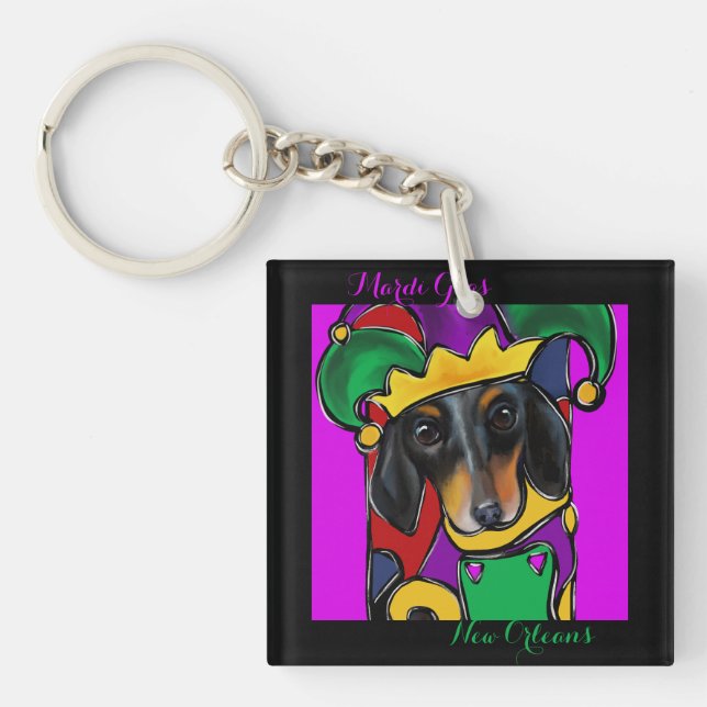 DOXIE  MARDI GRAS           KEY RING (Front)