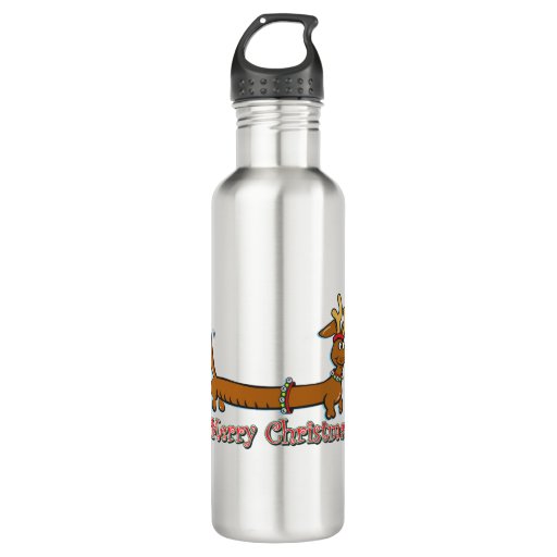 Image of Doxie-Merry-Christmas 710 Ml Water Bottle
