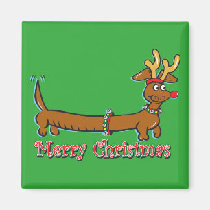 Doxie-Merry-Christmas Magnet