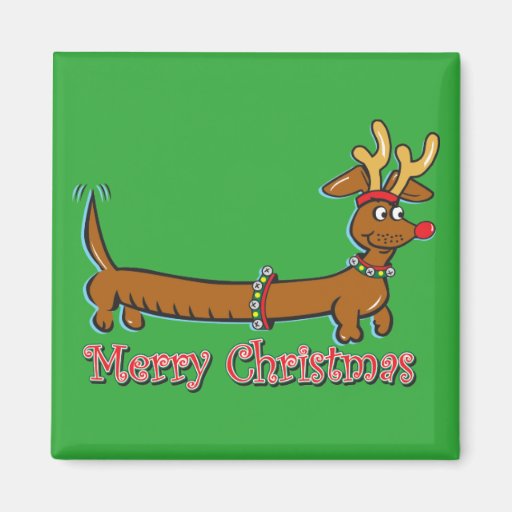 Doxie-Merry-Christmas Magnet