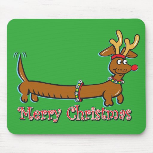Image of Doxie-Merry-Christmas Mouse Mat