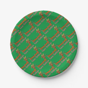 Doxie-Merry-Christmas Paper Plate