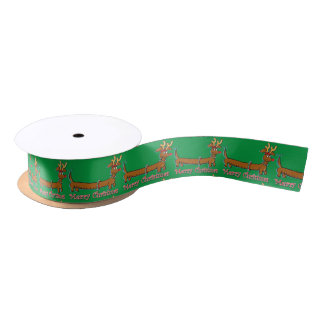 Doxie-Merry-Christmas Satin Ribbon