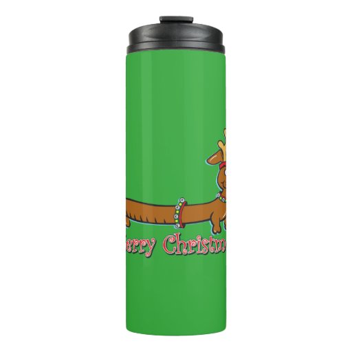 Image of Doxie-Merry-Christmas Thermal Tumbler