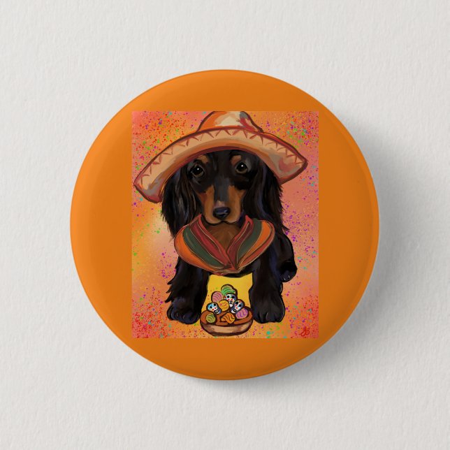 Doxie Mexico 6 Cm Round Badge (Front)