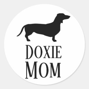 Doxie Mum Classic Round Sticker