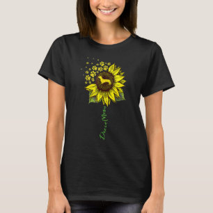 Doxie Mum Sunflower Dachshund   Dog Mum Mama T-Shirt