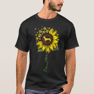 Doxie Mum Sunflower Dachshund Lover Gifts Dog Mum T-Shirt