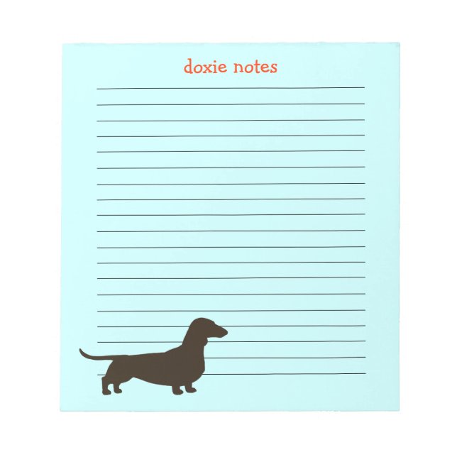 Doxie Notes Dachshund Silhouette (Front)