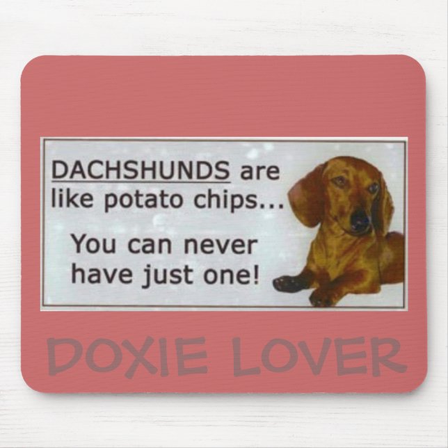 doxie_potato_chips, DOXIE LOVER Mouse Mat (Front)