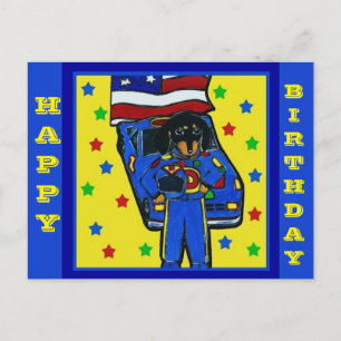 DOXIE RACER POSTCARD