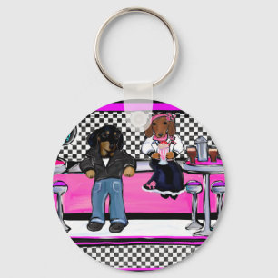Doxie Rock and Roll Key Ring