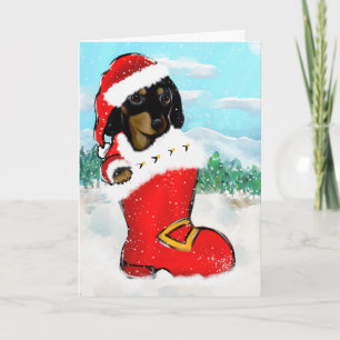 Doxie Santa Card