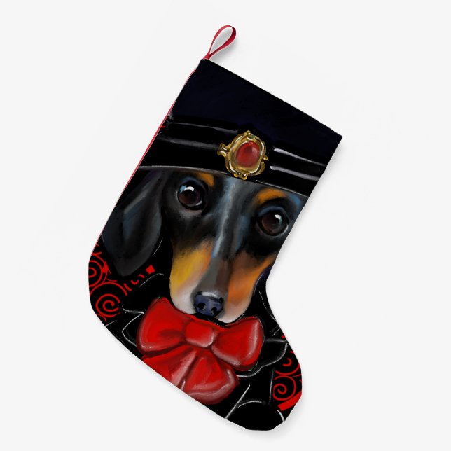 DOXIE  SMALL CHRISTMAS STOCKING (Front (Hanging))