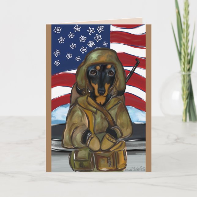 DOXIE SOLDIER HOLIDAY CARD (Front)