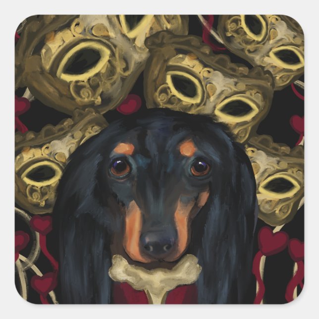 DOXIE      SQUARE STICKER (Front)