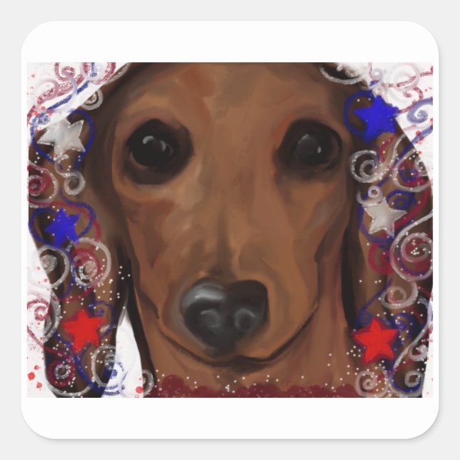 DOXIE      SQUARE STICKER (Front)