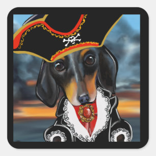 DOXIE  SQUARE STICKER
