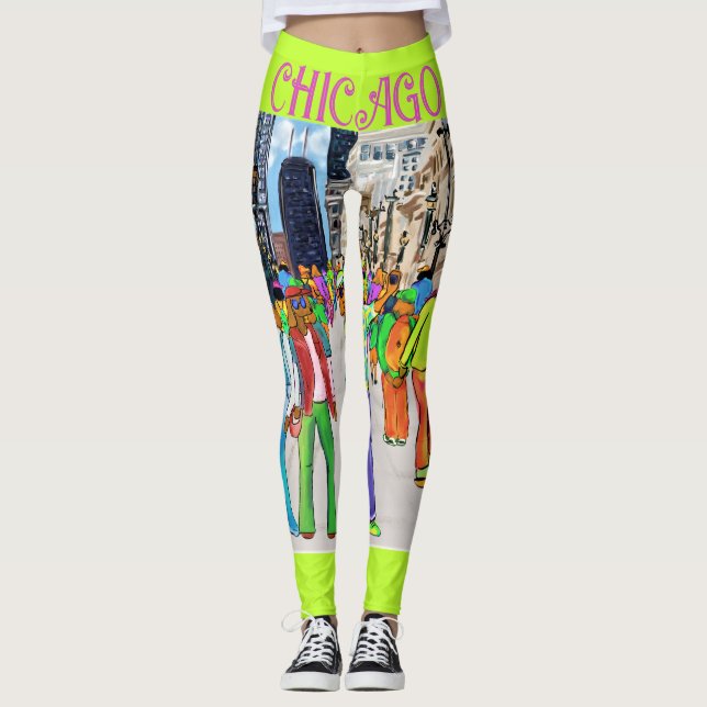 Doxie  Town Chicago  Leggings (Front)