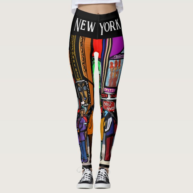 Doxie Town City - NEW YORK Leggings (Front)
