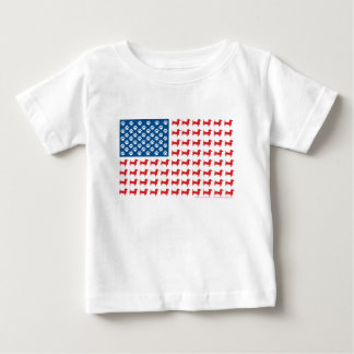 Doxie-USA-FLAG-for-Darks Baby T-Shirt