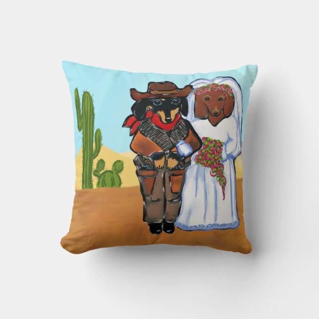 Doxie Wedding Cushion (Front)