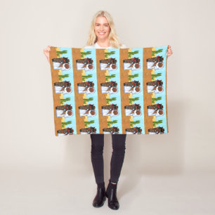 Doxie Wedding Fleece Blanket