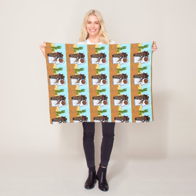 Doxie Wedding Fleece Blanket (In Situ)