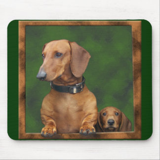 Doxies in the mousepad! mouse mat