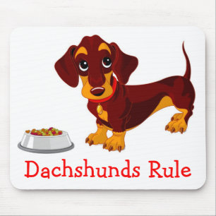 Doxin Puppy Cartoon Wiener Dog Lover Dachshund Mouse Mat
