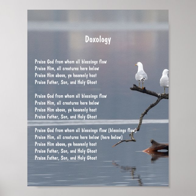 Doxology   Church Christian  Hymn Art Poster (Front)