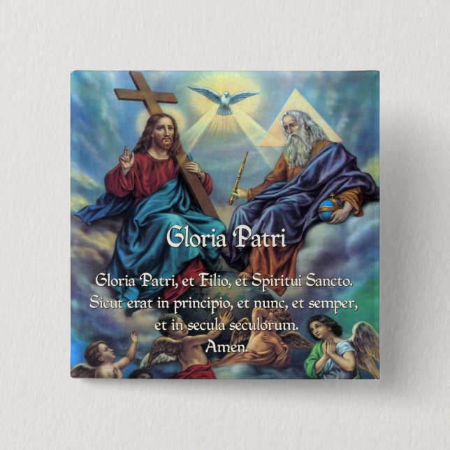 Doxology - Gloria Patri 15 Cm Square Badge (Front)