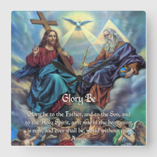 Doxology - Glory Be Square Wall Clock