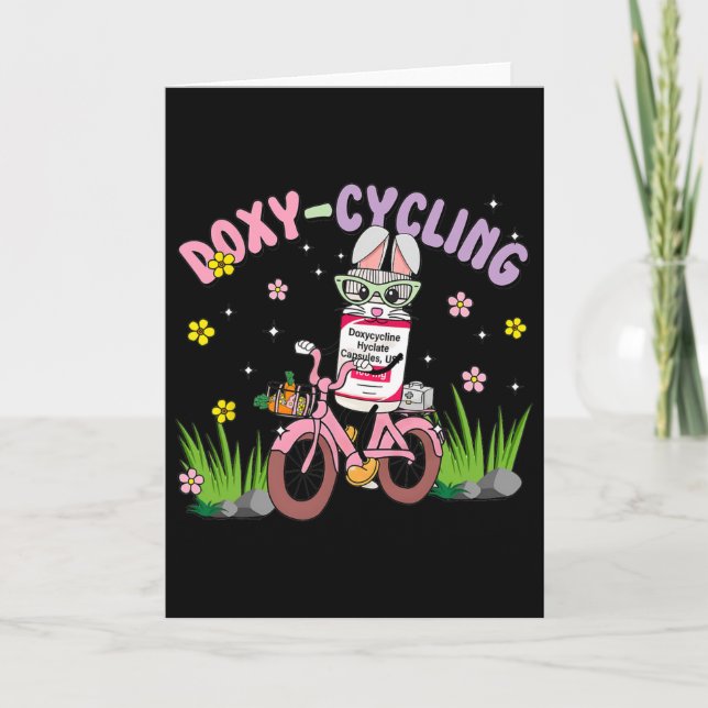 Doxycicling Easter Day Pharmacy Bunny Ears Nusing  Card (Front)