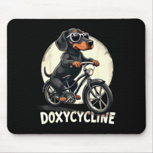 Doxycycline pharmacy funny dachshund on bicycle mouse mat