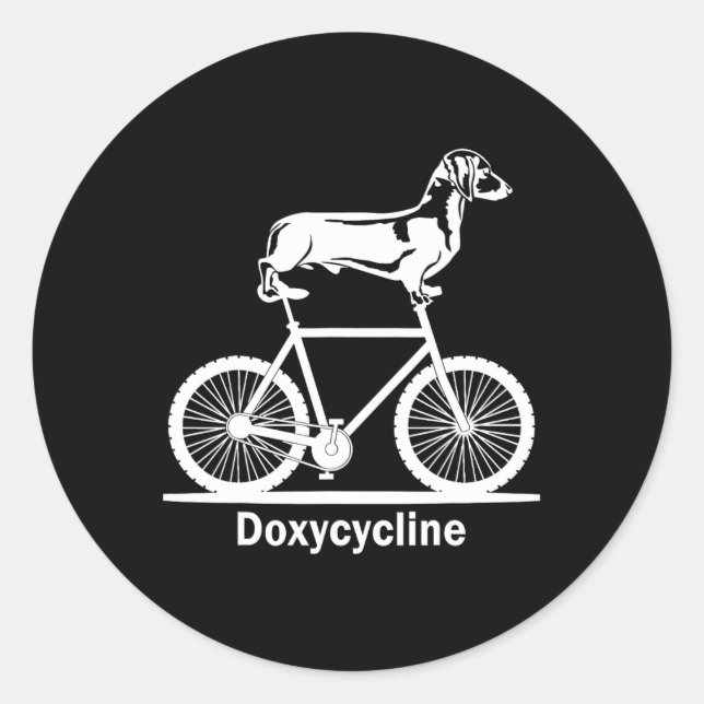 Doxycycline Pharmacy Pun Funny Veterinary Pharmaci Classic Round Sticker (Front)