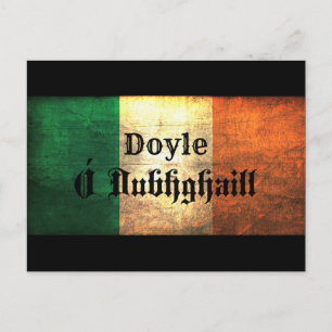 Doyle Irish Flag Postcard